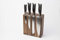 Schubica Messerblock BLOQ 701 unbestückt | Magnetblock Holz für 8 Messer | Nussbaum Messerleiste | Magnetleiste 21x18x8 cm