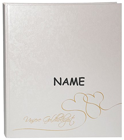 alles-meine.de GmbH XL Fotoalbum - unsere Goldhochzeit - incl. Name - groß für bis zu 336 Bilder - Fotobuch/Photoalbum/Hochzeitsalbum/Album - Gebunden zum Einkleben - b..