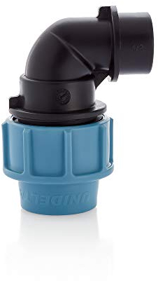 HYDROBIL Raccordo Idraulico MDPE per Tubi d'Acqua, Adattatore a Gomito 20mm x 1/2 BSP Femmina, per Tubi in Plastica MDPE, 16 Bar, Temperatura Massima 45°C, Raccordi a Compressione