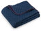 Tommy Hilfiger Tagesdecke Stone I Farbe Blue I Größe 230x250 cm I Reine Baumwolle