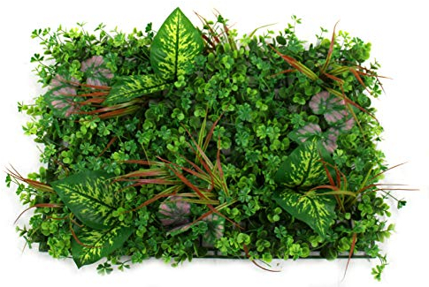 DARO DEKO Kunst-Pflanzen Gras-Matte XXL 40cm x 60cm große Blätter