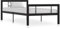 vidaXL Bettgestell Bett Metallbett Schlafzimmerbett Einzelbett Bettrahmen Schlafzimmermöbel Ehebett Lattenrost Schwarz Weiß Metall 100x200cm