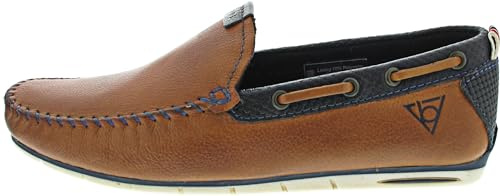 bugatti 321A2X651000, Mocassin Homme, Cognac, 43 EU