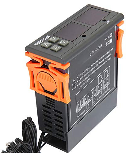 Controlador de Temperatura del termostato Digital STC-3008 Controlador de Sensor de termostato Ajustable Dual(12V)
