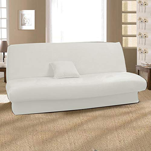 Antonouse Bezug für Klappsofa, ausziehbar, 120 bis 140 cm-180 bis 200 cm (schwarz) (beige)