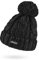 Neverless® Damen Mütze Grobstrick Strick-Bommel Pudelmütze Zopfstrickmuster Wintermütze Umschlag schwarz Unisize