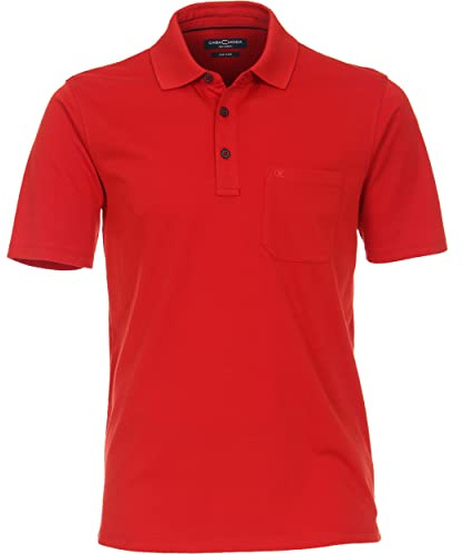 CASAMODA Poloshirt Halbarm Brusttasche geknöpfter Kragen rost Größe L