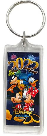 2022 Disney Florida Souvenir Schlüsselanhänger mit Mickey Mouse, Minnie, Donald Duck, Goofy und Pluto, Favorite Character Schlüsselanhänger Zubehör für Geldbörsen und Autoschlüssel, 10,6 cm,