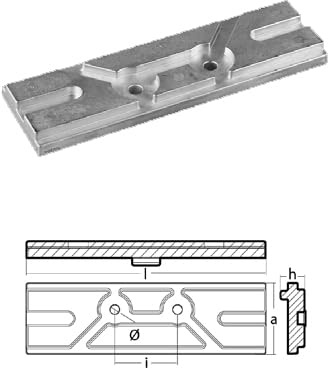Tecnoseal Anodi - Kompatible Aluminiumplatte für Motoren Mercury - Anode aus Aluminium für Boot Segelboot Motor