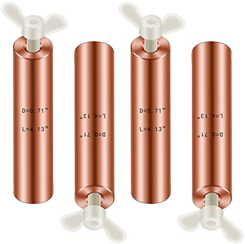 Solar Copper Anode Copper Replacement L=4.13 D=0.71 for Solar Pool Ionizer Chlorine Cost Save for Reduce Irritations Cleans and Clears Your Pool (4 Pieces)