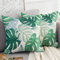 Kissenbezüge Tropische Blätter Grün Pflanze Kissenbezug 40x40cm 2er Set Dekorative Kissenhülle Leinen Sofakissen Zierkissen Bezug für Sofa Couch Auto Schlafzimmer Wohnzimmer Outdoor Terrasse Garten