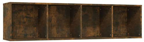 Scaffale Da Parete Multifunzionale, Mensole Camera Da Letto, Libreria/Mobile TV, Facile da montare Adatto per Ufficio, bagno, lavanderia, camera da letto Rovere Fumo 143x30x36 cm Legno Multistrato
