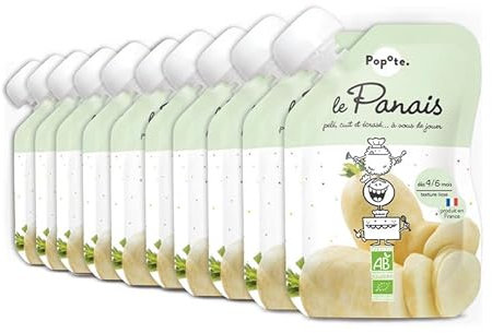 POPOTE - Purée de Panais BIO texture lisse dès 4/6 mois - Pack de 10 gourdes x 120g