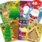 48 Bögen Weihnachtsaufkleber für Kinder, Weihnachtsspiel-Aufkleber Dekorationsaufkleber für Kinderbasteln DIY Partygeschenke Aufkleber, Erstellen Sie Ihre eigenen Party-Kindersticker Weihnachtskarten