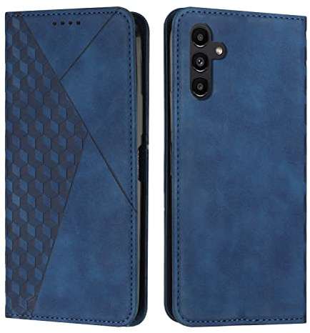 KOUYI Coque pour Samsung Galaxy A25 5G, Premium Flip Housse Étui Protection Rabat Clapet Portefeuille Phone Cover Magnétique [Porte Cartes] Antichoc Béquille Cover (Bleu)