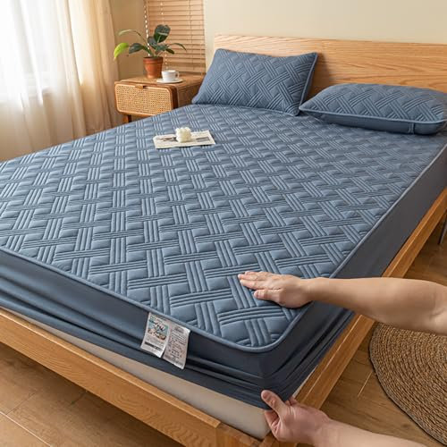 JIANINGHOME Bettlaken mit,90x200,Weiches Spannbetttuch, Extra Tief, FüR Einzel, Doppel, Kingsize Und Super-Kingsize-Betten, Waschbarer Matratzenschutz