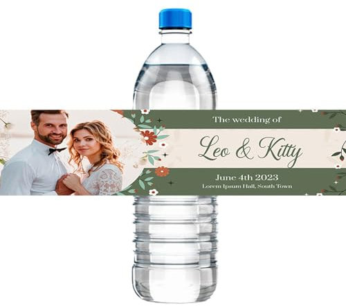 30pcs Kundenspezifische Hochzeit Flasche Etiketten, DIY Foto Text Hochzeit Aufkleber, Benutzerdefinierte Wasserflasche Etiketten Hochzeit, Wasserflasche Etiketten Hochzeit (1)