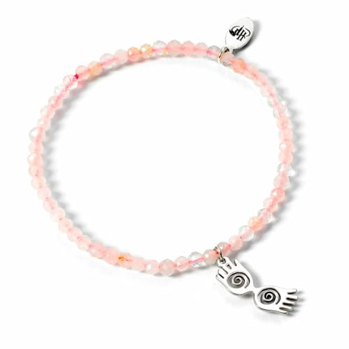 Harry Potter Kristall-Armband mit Luna Brillen-Anhänger aus Sterlingsilber