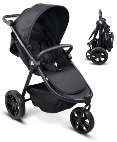 Mobiclinic® kids, 3-rad-kinderwagen, Agnes, Geländereifen, Einhandlenker, 5-punkt-gurtsystem, Rückentasche, Sportlicher stil, Ein-klick-faltmechanismus, Xxl-korb, Bis zu 22 kg