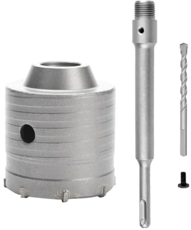 Simpls SDS plus Marteau Perforateur Scie Cloche Murale Ensemble de Forets Outils de Coupe avec Arbre Rond Béton Ciment Pierre Ouvre-Trou, 65 mm