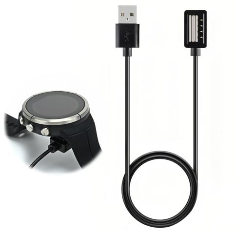 USB-Ladegerät für Suunto Spartan Ultra, Spartan Sport, Suunto 9, D5, EON Core - 100 cm Ladekabel mit Überspannungs- und Überstromschutz, Schnell und Stabil
