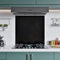 BELOFAY 1mm Thick Stainless Steel Splashback for Kitchen, Black Brushed Finish, Hob Splashback For Cookers Adhesive/Glue included 600x800mm