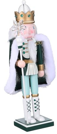FRCOLOR addobbi Natalizi Arredamento Natalizio Decorazione di Natale schiaccianoci di Halloween Ornamento Soldato in Noce Decorazioni per la tavola di Natale Statua dello schiaccianoci