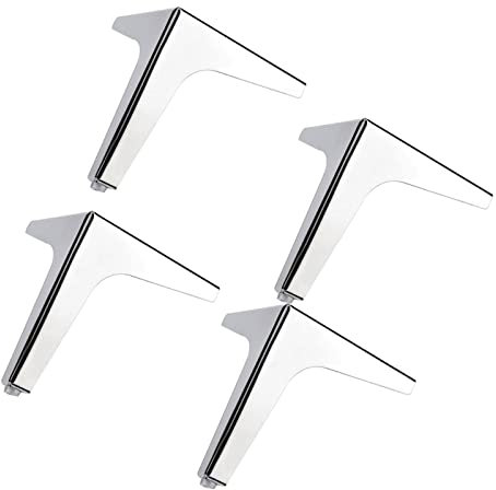 Pieds de Meubles en métal, 4 pièces, Pieds de Remplacement triangulaires, Pieds de Support Modernes, Pieds de canapé en Acier Inoxydable, Pieds d'armoire, Meuble TV, Pieds de Meubles Noir/Or