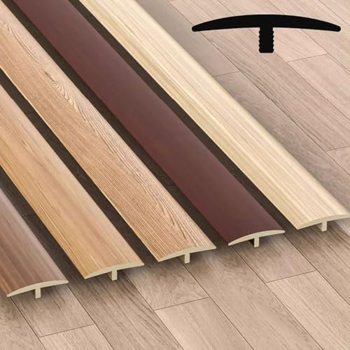 QTWLG T-Form Boden Übergangsleiste 90cm Übergangsprofil Selbstklebend Vinylboden Abdeckleiste Übergangsschiene Teppichkantenleiste Ausgleichsprofil(Beige)