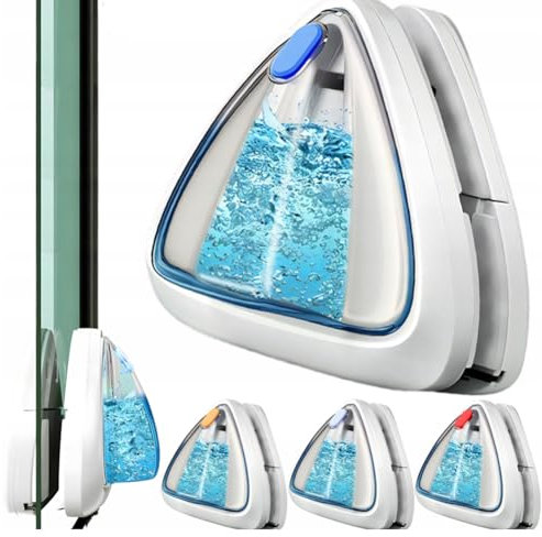 Hooha 3-8mm Fensterputzer Magnetisch für Zuhause Double Side Magnetic Fensterreiniger Sicherheitsseil Doppelseitiges Wassertank mit Großem Fassungsvermögen Automatisierte Wasserabgabe