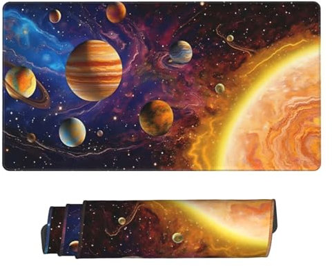 Groß Mauspad 80x40cm, Waterproof Gaming Mouse Pad Universe Galaxy Mousepad, Mouse Pad XXL, Non-Slip Rubber Base, Soft Smooth Surface Extended Keyboard Desk Mat for Office Dekoration, Geschenke B-1229
