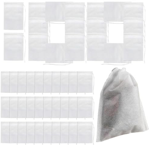 Bustine Di Tè Sfuse, Bustine Di Tè Vuote - Bustine Di Tè Con Coulisse Ad Alta Permeabilità Per Tè Sfuso - Borsa Per Decotto Medicinale Traspirante A Rete Fine, Borsa Morbida Per Pediluvio Per Caffè, T