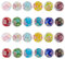 GOMAKERER 24pcs Perles de Verre de Fleur au Chalumeau, 12 couleurs Perles Rondes Millefiori Lampwork 12mm Verre de Murano Européen Perles en Cristal en Vrac pour la Fabrication de Bijoux