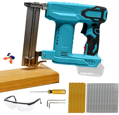 Pistola per unghie senza fili da 18 GA per batteria Makita 18 V, 2 in 1 chiodatrice elettrica con 1000 chiodi e 500 graffette per carpenteria del legno