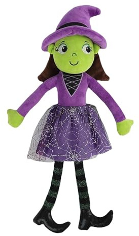 Huxibai Hexen Plüschpuppe - Kuschelige Halloween-Hexenpuppe | Niedliches Weiches Kuscheltier Und Schöne Dekoration Für Innenräume Inklusive Büros Bett Sofa Wohnzimmer Party Und