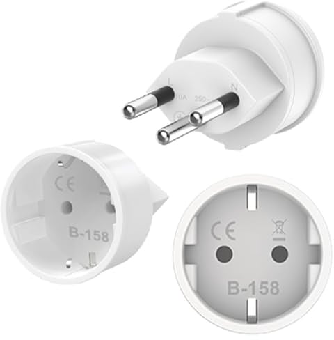 3 Stück Schweiz auf Schuko Reiseadapter, DE auf Schweiz Adapter Steckdosenadapter, Typ J zu Typ E/F Reisestecker für Malediven, Ruanda, Liechtenstein Verwendung Schuko Elektrogeräten