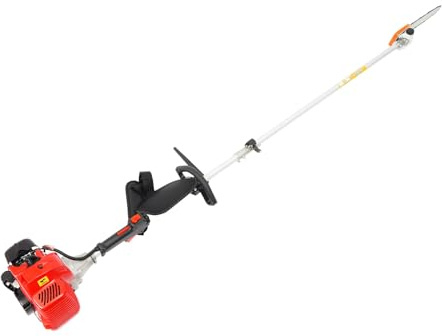 LKHDONG Motosierra telescópica de gasolina de 43 cc, 2 tiempos, 8500 rpm, con barra extensible de 2,4 a 3,5 m y depósito de combustible de 1000 ml