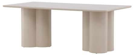 FURNLUX Couchtisch, Beige, 120x60x45 cm, 20 kg, MDF-Material, Modernes Design, Montageanleitung verfügbar