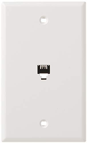 Leviton Standard prise téléphonique murale, 6P4 C, bornes à Vis, 40249-W