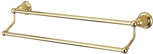 Kingston Brass BA175318PB Heritage 18-Inch Double Towel Bar, Polished Brass