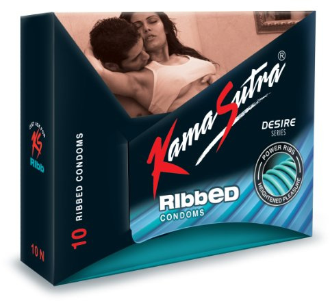 Kamasutra 10pc Pack Condoms - Ribbed Condoms - Powerribs - Naked & Discreet Pack(Ship from India)