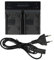vhbw caricabatterie duale compatibile con JVC Everio BN-VG107E, GZ-E10, GZ-E100, GZ-E100SEU, GZ-E105 camera - Stazione di ricarica