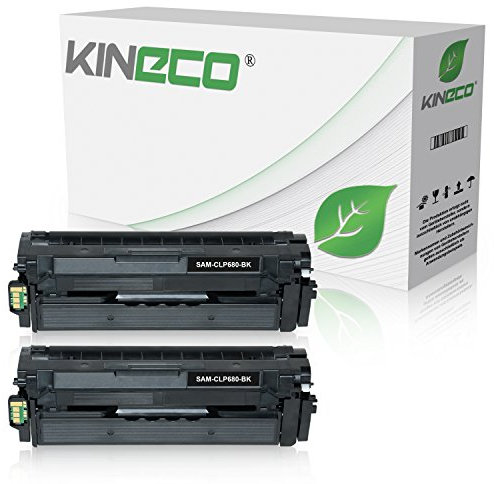 2 Toner kompatibel mit Samsung CLP-680ND, CLP-680DW/SEE, CLP-680 Series, CLX-6260FR FW ND - CLT-K506L/ELS - Schwarz je 6.000 Seiten