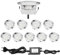Treppen Bodeneinbaustrahler 10er Set, IP67 Wasserdicht Terrassen Einbaustrahler Ø60mm Aussen LED Bodeneinbauleuchten, DC 12V 1.5W Terassen Küche Garten LED Einbaustrahler, Blau