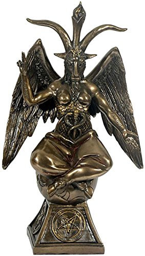 Baphomet Teufel Satan Figur bronziert