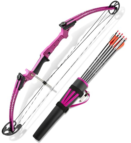 GENESIS Original Compound Bow & Arrow Kit- Draw Hand - Right, Purple