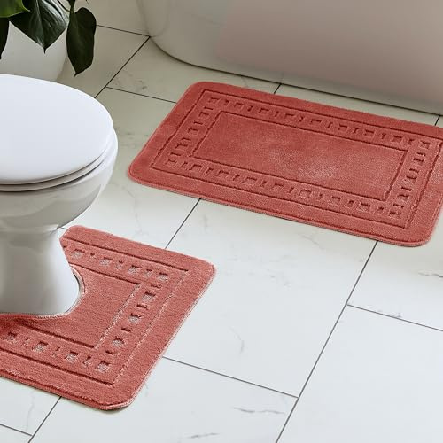 Catherine Lansfield Armoni 2-Piece Bath Set, Terra