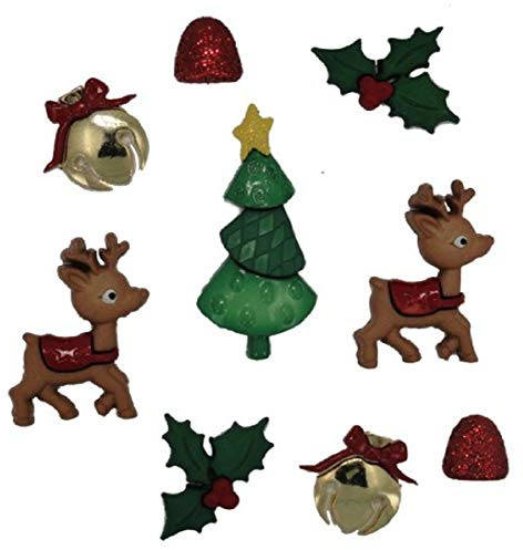 Récréatys 7112 05615 Bag of Buttons/Decorations Nylon Assorted Christmas
