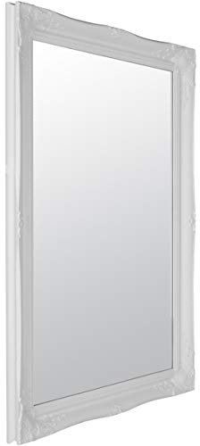 FRAMES BY POST 3 FT6 X 2 FT6, weiß facettiert, gerahmt Wand Spiegel NEU Schön verziert Design Shabby Chic über Mantel Big Wandspiegel. 76