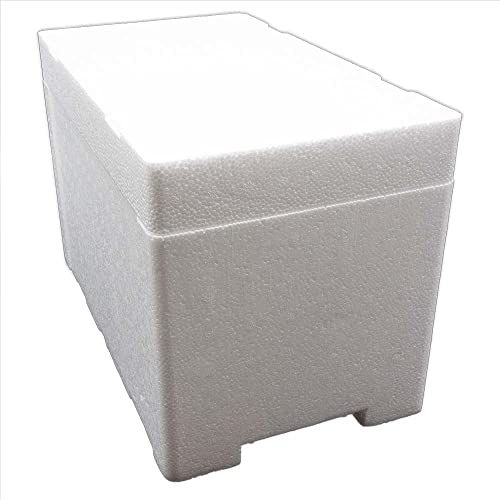 Styroporbox/Thermobox - 9,0 Liter - 38 x 22 x 24,5 cm/Wandstärke 3 cm - Styrobox